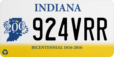 IN license plate 924VRR