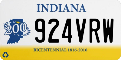 IN license plate 924VRW