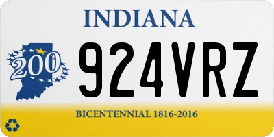 IN license plate 924VRZ