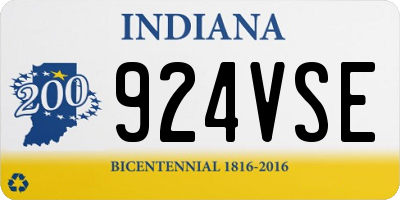 IN license plate 924VSE