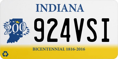 IN license plate 924VSI