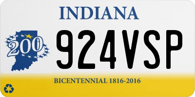 IN license plate 924VSP