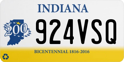 IN license plate 924VSQ