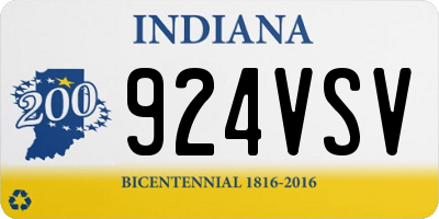 IN license plate 924VSV