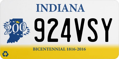 IN license plate 924VSY