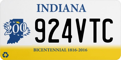 IN license plate 924VTC