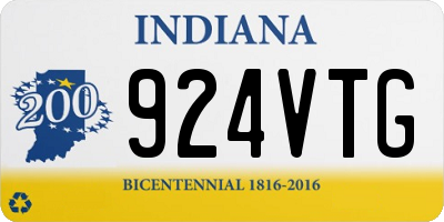IN license plate 924VTG