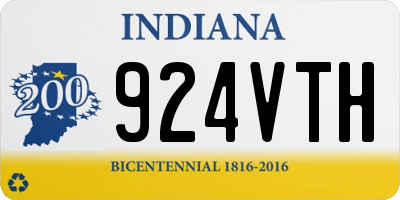 IN license plate 924VTH