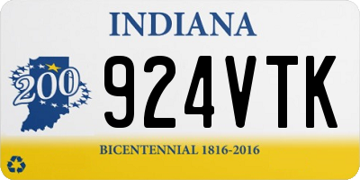 IN license plate 924VTK