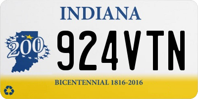 IN license plate 924VTN