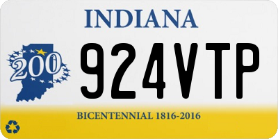 IN license plate 924VTP