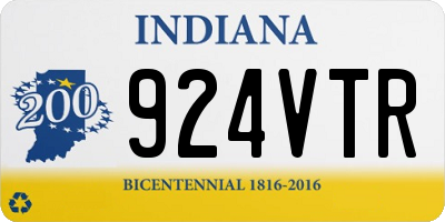 IN license plate 924VTR