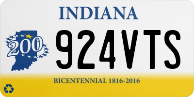 IN license plate 924VTS