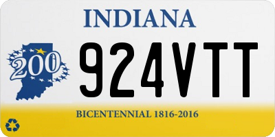 IN license plate 924VTT
