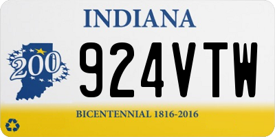 IN license plate 924VTW