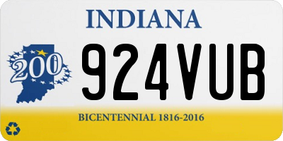 IN license plate 924VUB