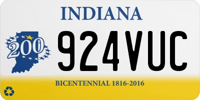 IN license plate 924VUC
