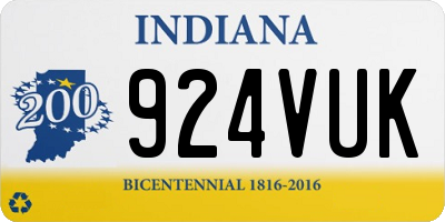 IN license plate 924VUK