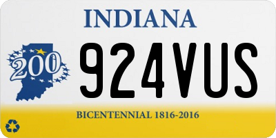 IN license plate 924VUS
