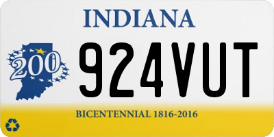 IN license plate 924VUT