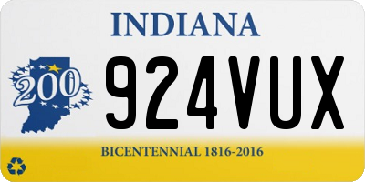 IN license plate 924VUX