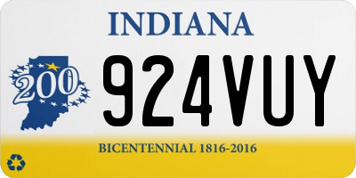 IN license plate 924VUY