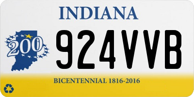 IN license plate 924VVB