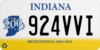 IN license plate 924VVI