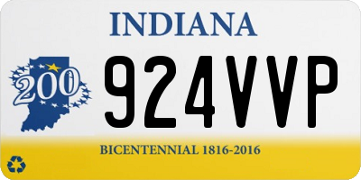 IN license plate 924VVP