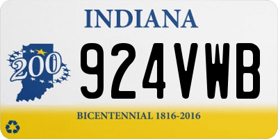 IN license plate 924VWB