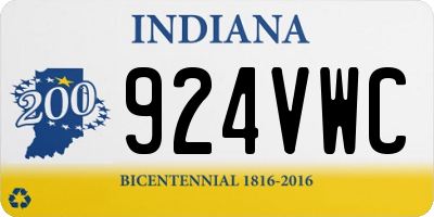 IN license plate 924VWC