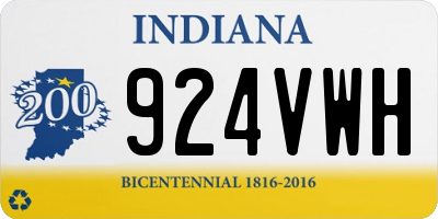 IN license plate 924VWH