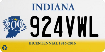 IN license plate 924VWL
