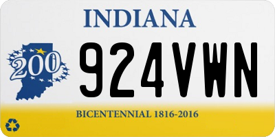 IN license plate 924VWN
