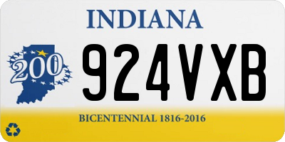 IN license plate 924VXB