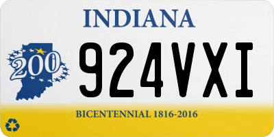 IN license plate 924VXI