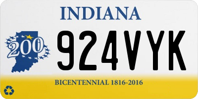 IN license plate 924VYK