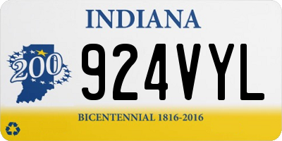 IN license plate 924VYL