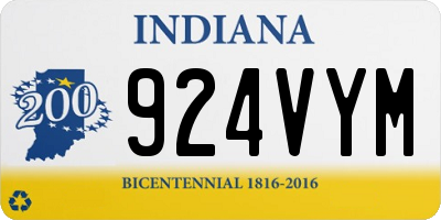 IN license plate 924VYM