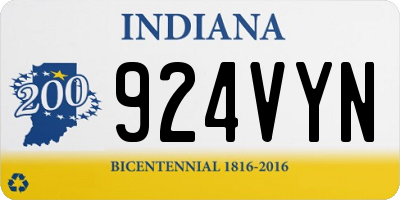 IN license plate 924VYN