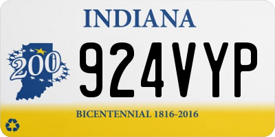 IN license plate 924VYP