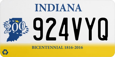 IN license plate 924VYQ