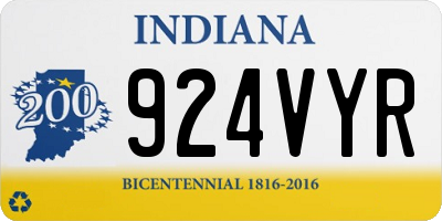 IN license plate 924VYR