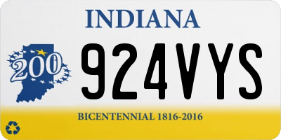 IN license plate 924VYS