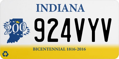 IN license plate 924VYV