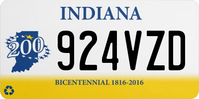 IN license plate 924VZD