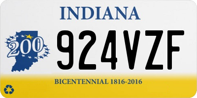 IN license plate 924VZF