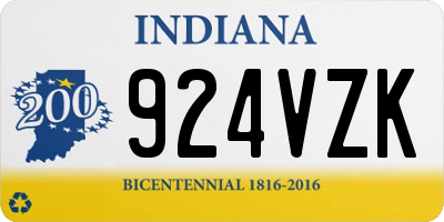 IN license plate 924VZK