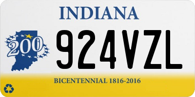 IN license plate 924VZL