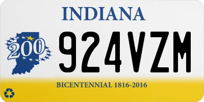 IN license plate 924VZM